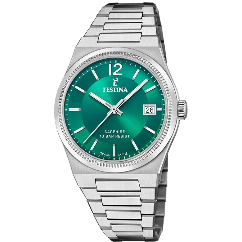 Festina Swiss Made Stainless Steel Analog Ladies Watch I Model F20035/5 Quartz Movement