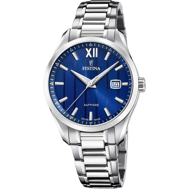 Festina Swiss Made Stainless Steel Analog Mens Watch I Model F20026/2 Quartz Movement