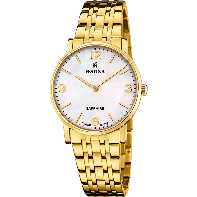 Festina Swiss Made Stainless Steel Analog Ladies Watch I Model F20048/2 Quartz Movement