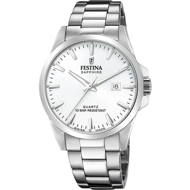 Festina Swiss Made Stainless Steel Analog Mens Watch I Model F20024/2 Quartz Movement