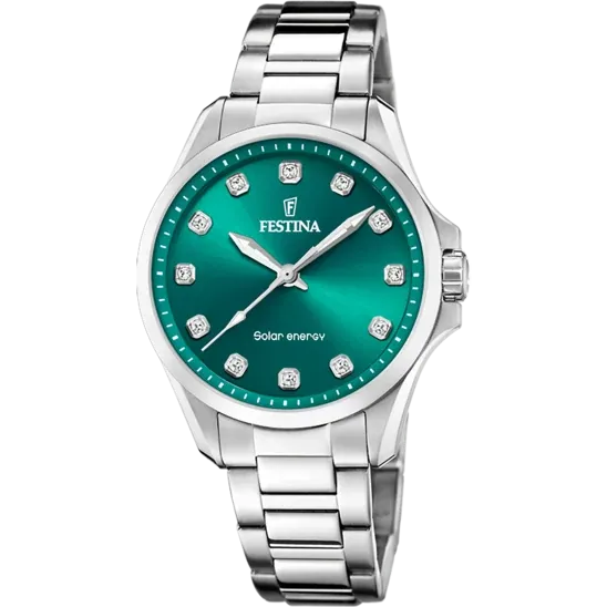 Festina Solar Energy Stainless Steel Analog (Solar Energy) Ladies Watch I Model F20654/3 Quartz Solar Movement