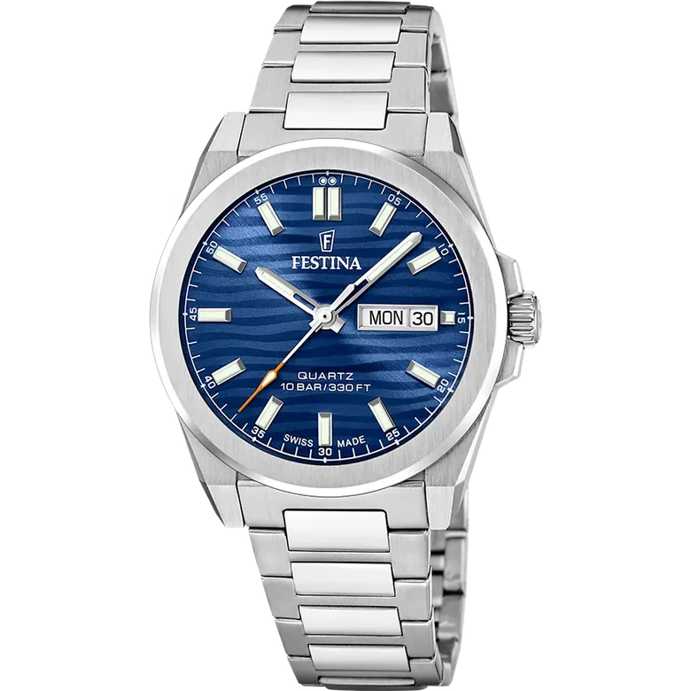 Festina Swiss Made Stainless Steel Analog Mens Watch I Model F20073-3 Quartz Movement