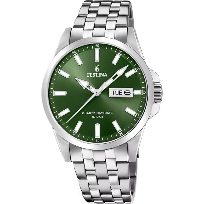 Festina Classics Stainless Steel Analog Mens Watch I Model F20357/5 Quartz Movement