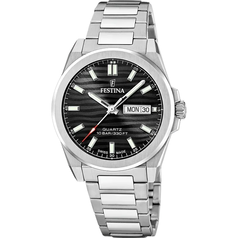 Festina Swiss Made Stainless Steel Analog Mens Watch I Model F20073-5 Quartz Movement