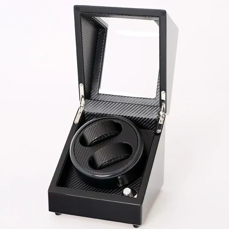 2+3 slots Leather Automatic Rotation Display Box