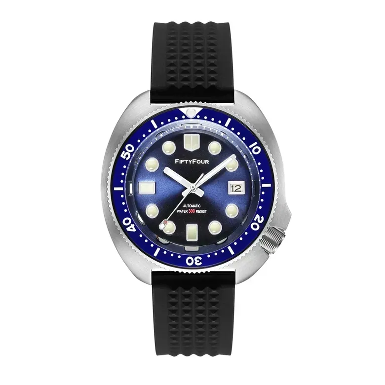 Blue turtle stainless steel watch NH35A movt
