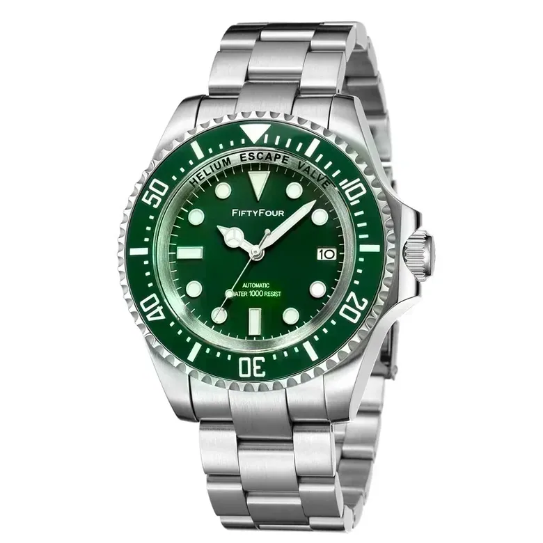 Mod Rolex 116610  Green Submariner Automatic Watch 1000m WR Stainless Steel 44mm