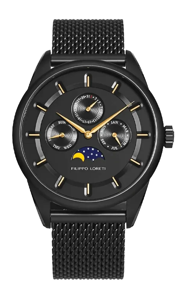 BOGO: Venice Moonphase Black Gold Mesh
