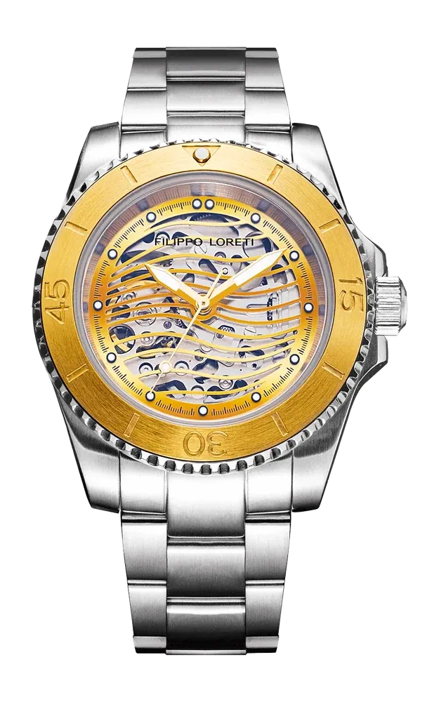BOGO: Aquadiver Skeleton Steel & Gold