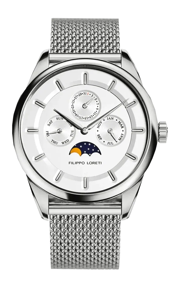 BOGO: Venice Moonphase Silver Mesh