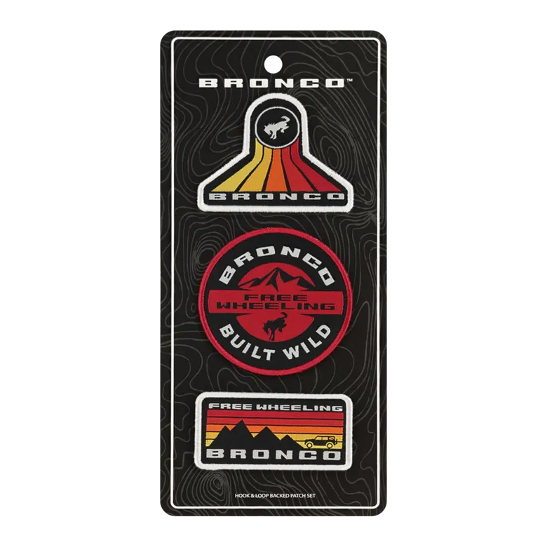 Ford Bronco Free Wheeling Patches| 3 Pack - Official Ford Merchandise