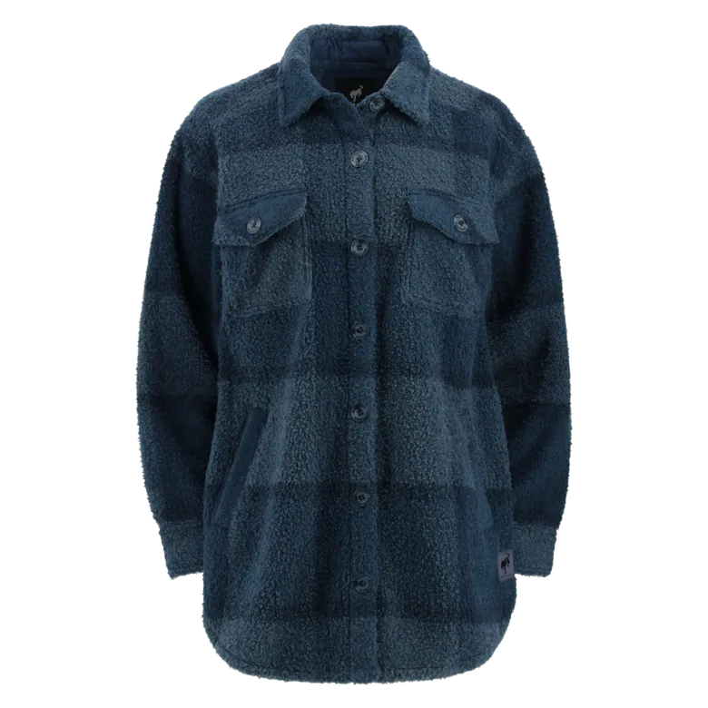 Ford Bronco Womens Plaid Shirt Jacket - Blue | Ford Merchandise
