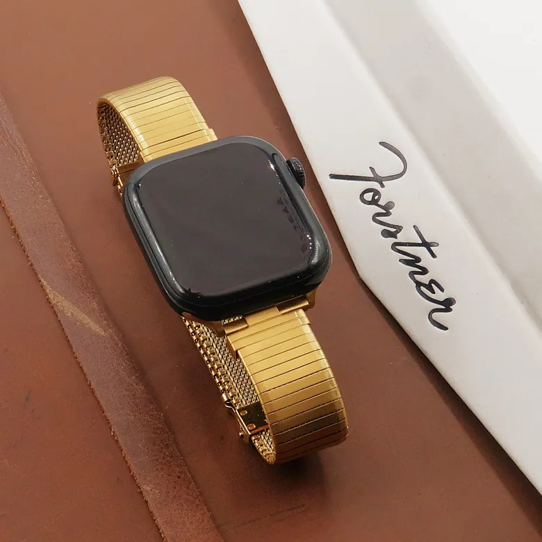 Gold Plated Forstner Komfit Military Type "Thin as a Dime" for Apple W