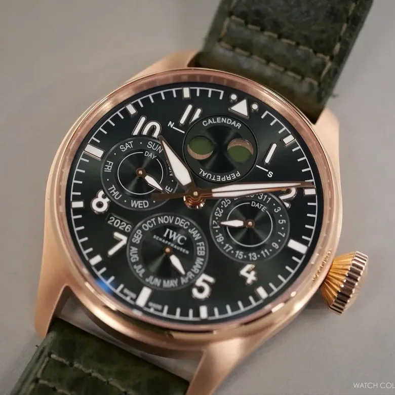 Insider: IWC Big Pilot's Perpetual Calendar ProSet Gold and Olive Dial