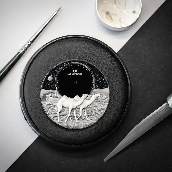 Introducing: Jaquet Droz Petite Heure Minute Platinum Camels Oriental Magic Unique Piece