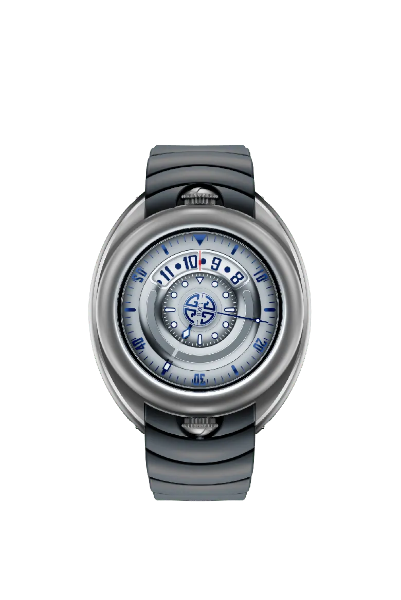 Silver Grey and Blue