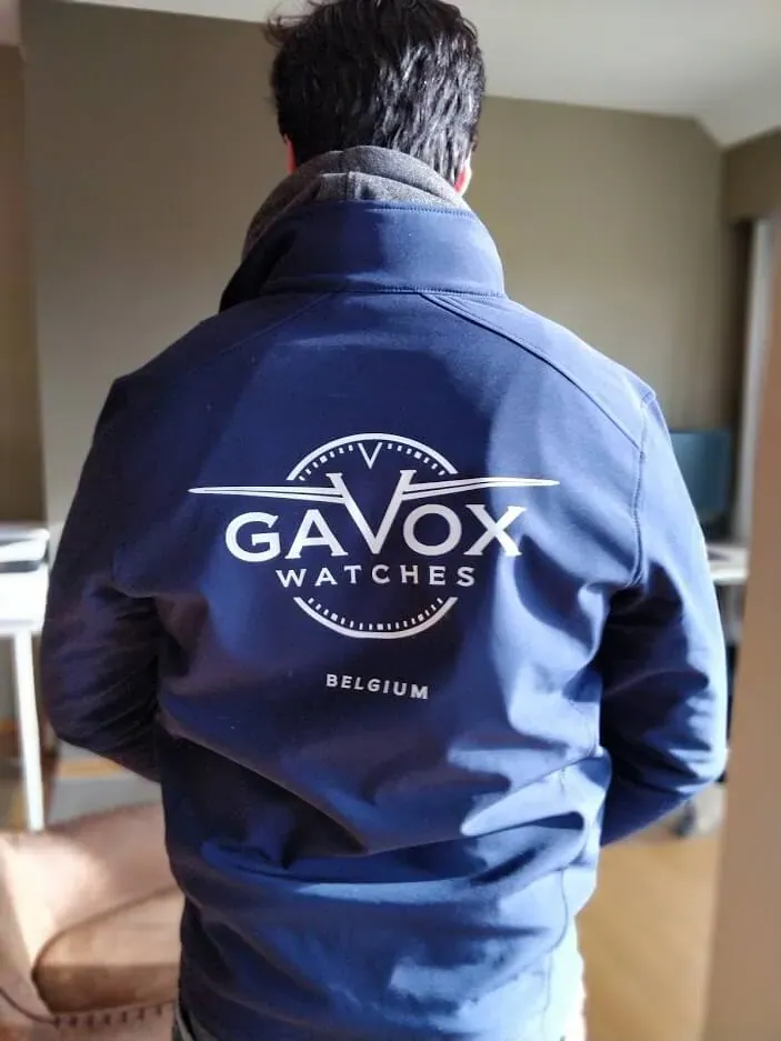 Gavox Fleece Jacket blue with Gavox logo 