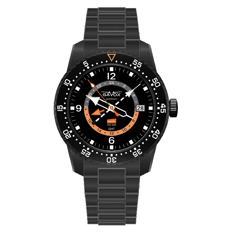 Gavox Squadron GMT Jetliner – Black PVD Version (41mm)