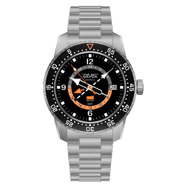 Gavox Squadron GMT Jetliner – stainless steel Version (41mm)