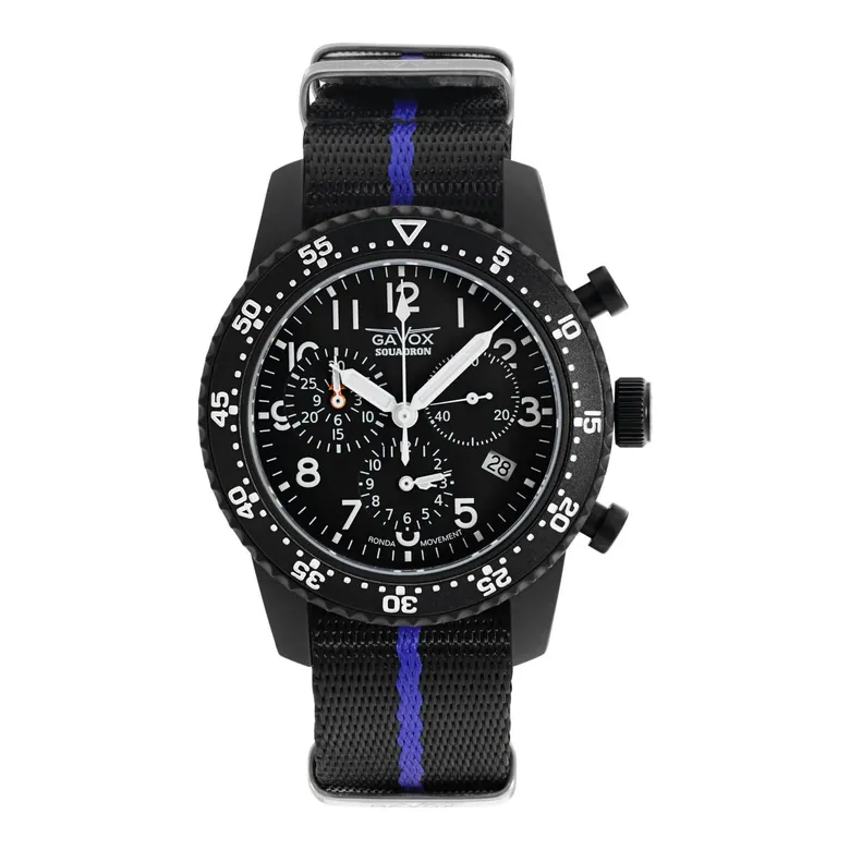 Gavox Squadron (Thin Blue Line Black PVD)