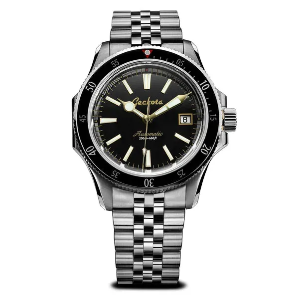 Sea-Hunter Dive Watch With Black Bezel