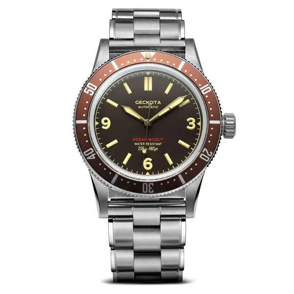 Ocean-Scout Dive Watch Sienna Brown