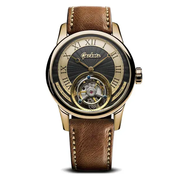 Tourbillon Hand Wound Watch Gold