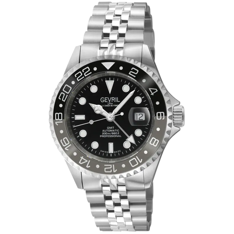 Gevril Wall Street - GMT Ceramic Bezel