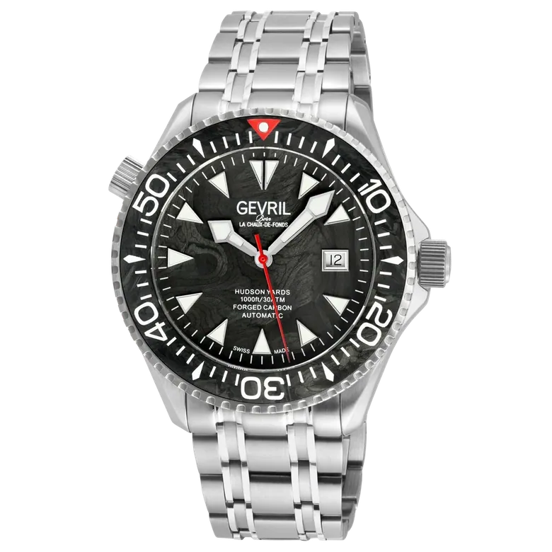 Gevril Hudson Yards - Diver - Forged Carbon Fiber Dial