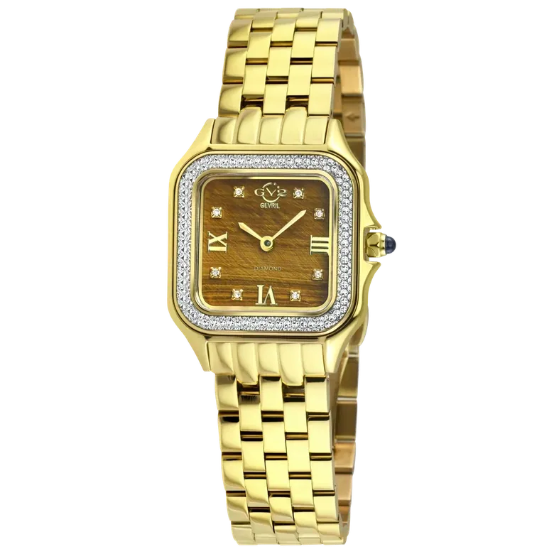 GV2 Milan Diamond Swiss Quartz Stone dial Edition - Tiger Eye