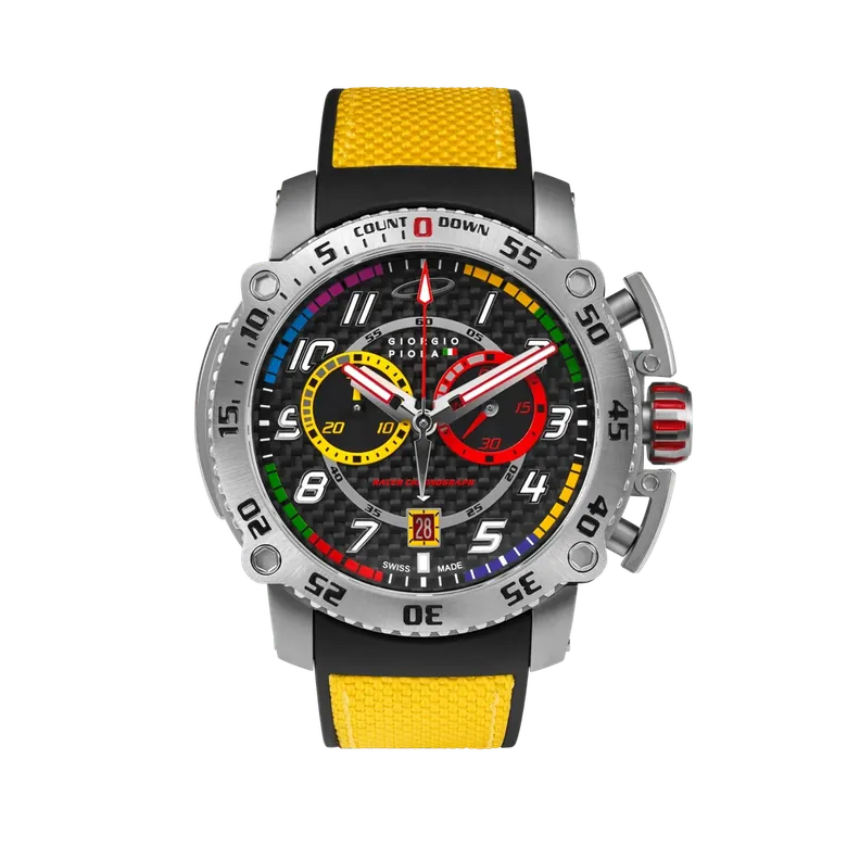 Torque - Yellow Stainless Steel Swiss Sport Chrono