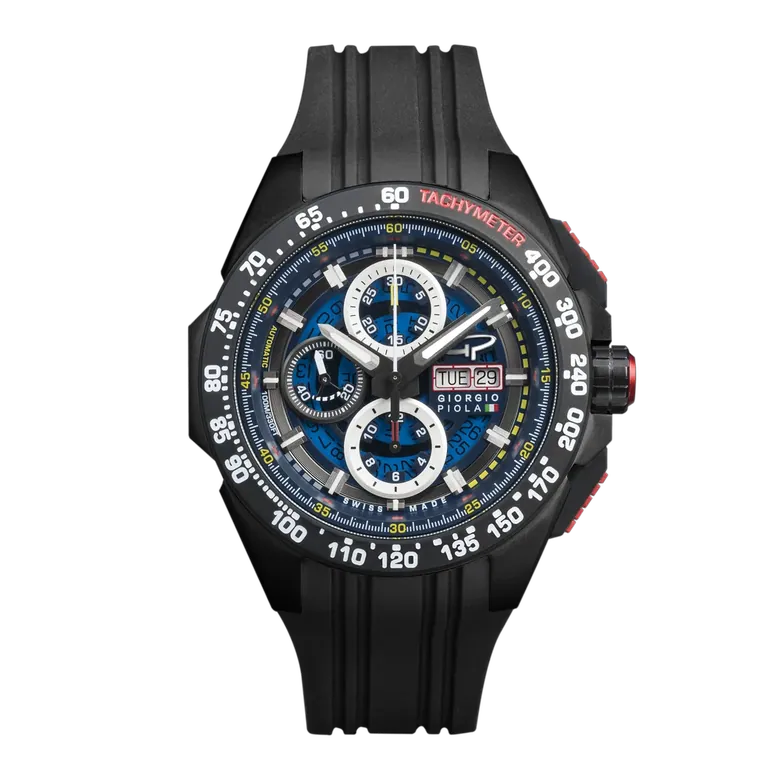 G5 Delta - Black Automatic Titanium Swiss Sport Chrono Watch (Black PVD Coating)