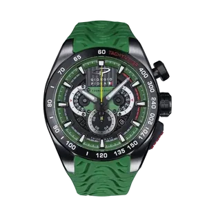 SHIFT Green Chrono Sport Watch Titanium Case Sapphire Glass and Swiss Movement