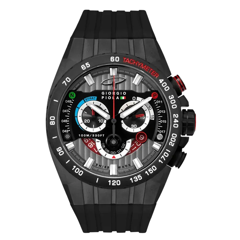 Speedtrap - Black Swiss Sport Chrono Watch