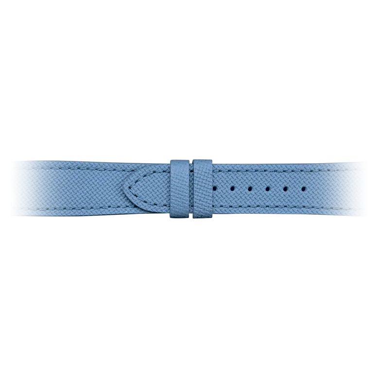 Light blue leather strap with canvas effect by Giuliano Mazzuoli Watches