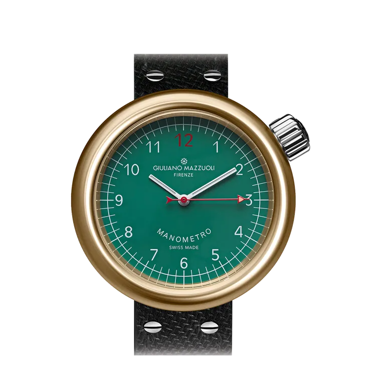 Manometro Bronze Green by Giuliano Mazzuoli Watches