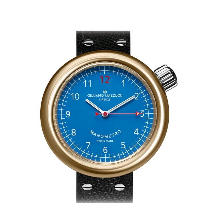 Manometro Bronze Blue by Giuliano Mazzuoli Watches
