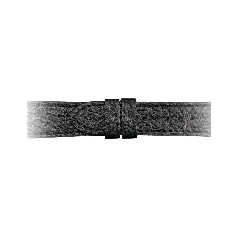 Black bull leather strap by Giuliano Mazzuoli Watches