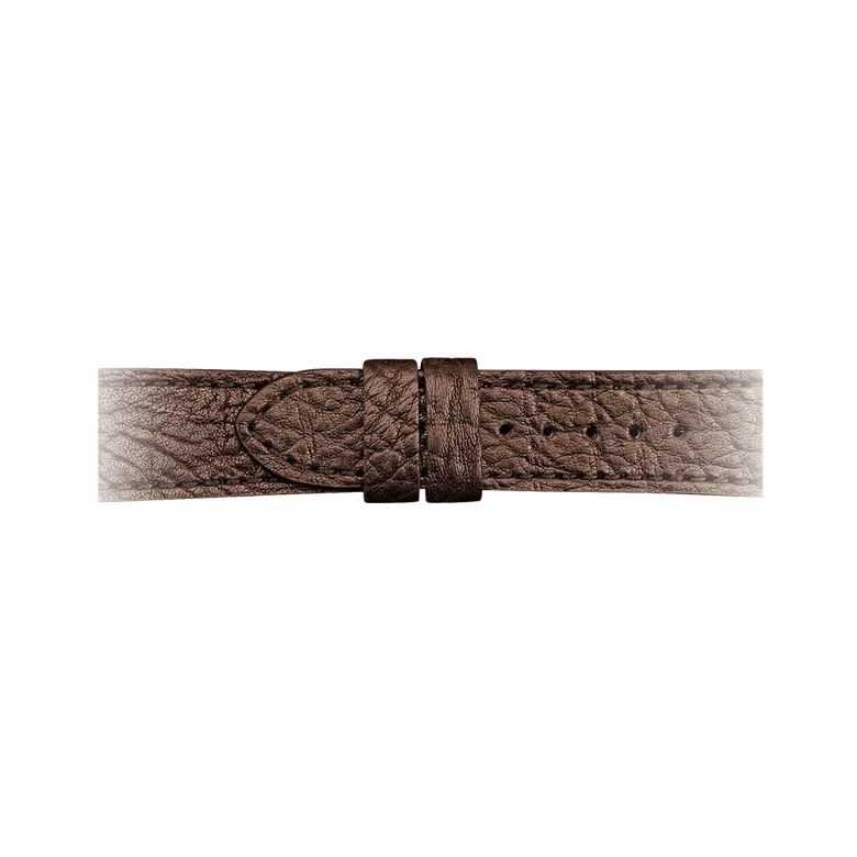 Dark brown bull leather strap by Giuliano Mazzuoli Watches