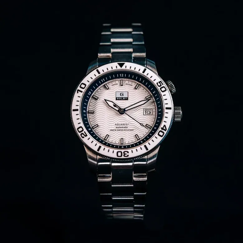The White/Navy Golby Aquareef Dual Timer Watch