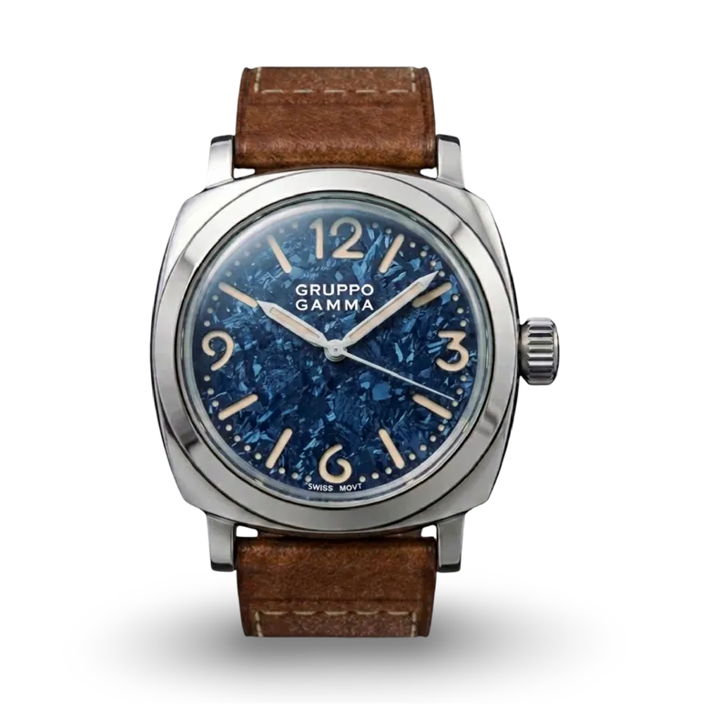 Genesis Stainless Steel Watch, Crystallised Titanium Dial | Gruppo Gamma