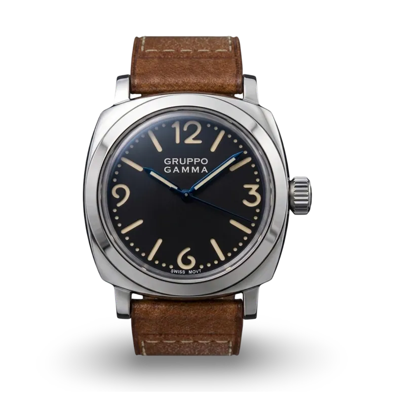Genesis Stainless Steel Automatic Dive Watch, Black Dial | Gruppo Gamma