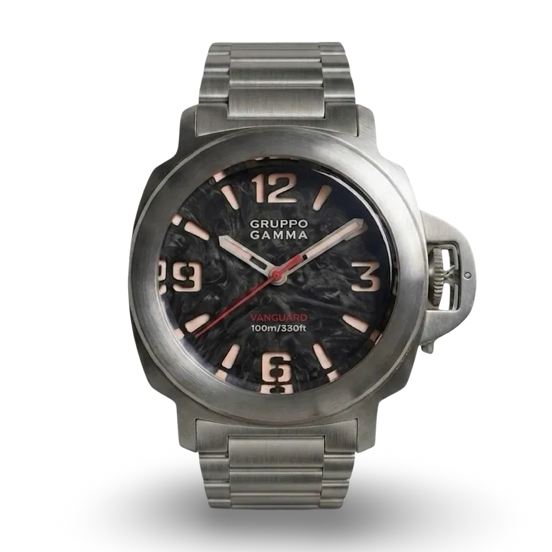GRUPPO GAMMA VANGUARD Steel – Quadrante in carbonio forgiato luminoso