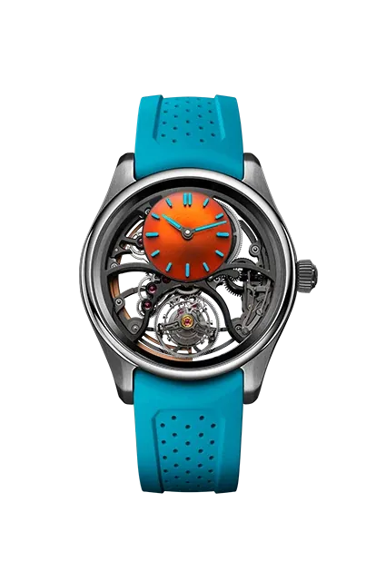 Pioneer Cylindrical Tourbillon Skeleton Spiced Aqua