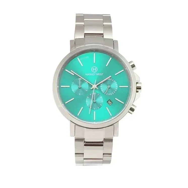 Chrono - HWW115 | Aquamarine/Silver Link