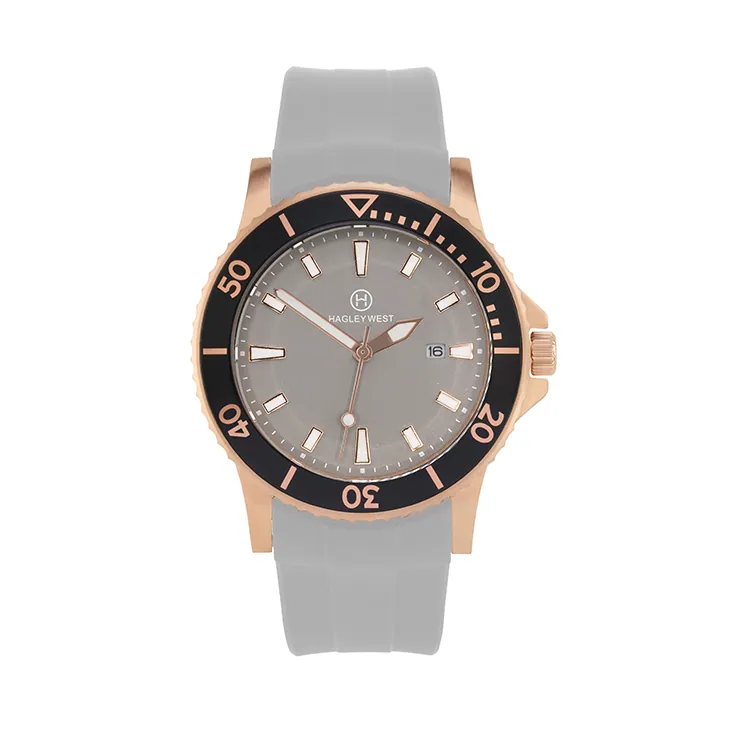 Diver Berkhamsted | Rose Gold &amp; Grey Watch | Men's Watches