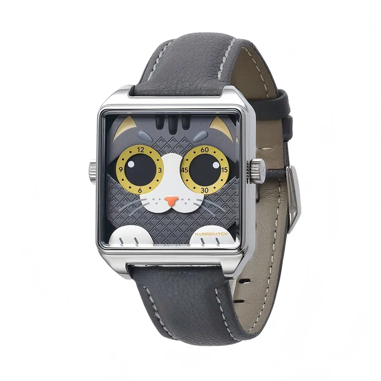 Shadow Walker Watch | Meteorite Cat Art Watch – HappieWatch