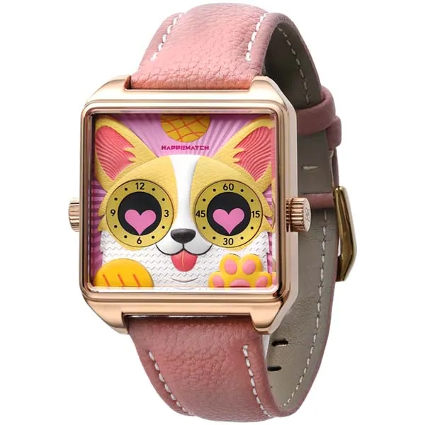 Corgi Candi Watch | Playful Dog Art Watch – HappieWatch