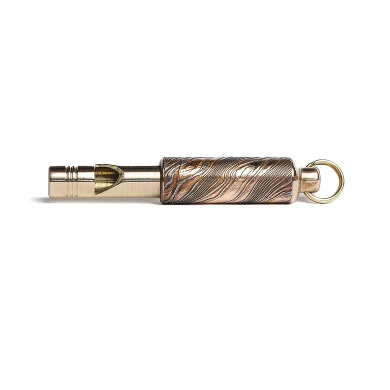 Fiddle Foundry Mokume-gane &amp; Brass Whistle
