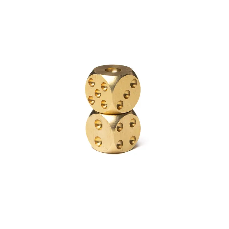 Last Manner Solid Brass Dice Set